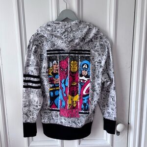Women’s Marvel Universal Studios Zip Up Comic Character Hoodie.Pockets Size XS